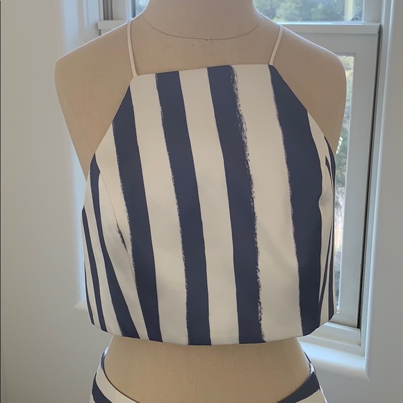 Topshop Purple Two Piece Top and Skirt Set - Picture 2 of 6